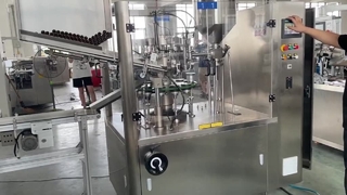 riempitrice per tubetti metallici con astucciatrice