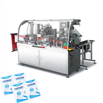 L'impacchettatrice bagnata orizzontale delle strofinate di 130bags/Min 10KW, compone la macchina imballatrice del tessuto bagnato di rimozione