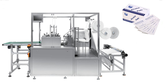 Cuscinetti di cotone laterali dell'alcool della guarnizione dell'impacchettatrice quattro bagnati automatici del tessuto 5.5kw