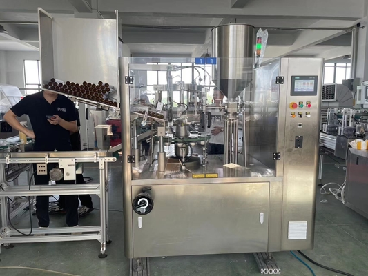 Cosmetici pasta crema colla di plastica di alluminio morbido coda di piccolo tubo a pistone ad alta velocità di riempimento e sigillamento di imballaggio macchina