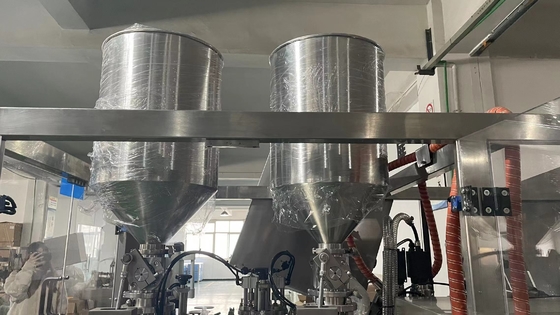 Macchine per riempire tubi molli e sigillare con riscaldamento interno di materie plastiche composite con frigorifero per crema per mani