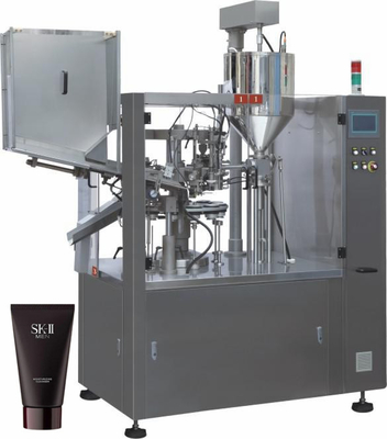 Versatile macchina per riempire e sigillare tubi molli per alimenti e cosmetici