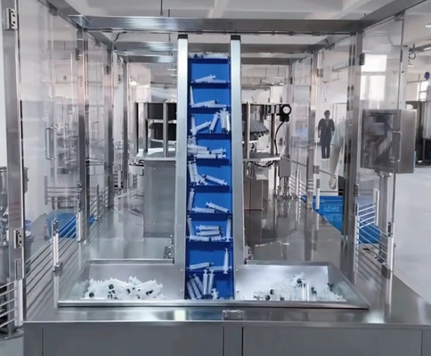 Macchina automatica di riempimento di siringhe preriempite rotative in gel di plastica