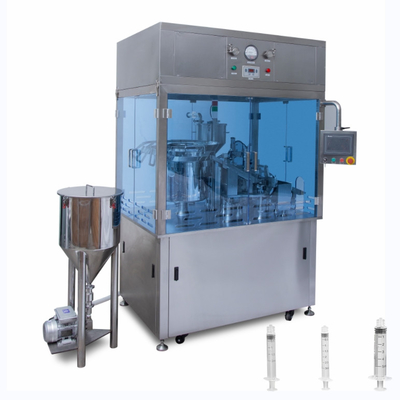 Macchina avanzata di riempimento e copertura automatico di siringhe di plastica usa e getta per gel e crema