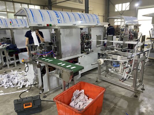 Macchina automatica per imballaggio di tessuti bagnati a foglio singolo 3/4 di sigillamento laterale