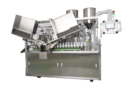 Macchine per riempire tubi molli e sigillare con riscaldamento interno di materie plastiche composite con frigorifero per crema per mani