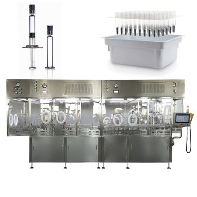 Linea di riempimento asettico sotto vuoto per siringhe preriempite farmaceutiche liquide automatiche
