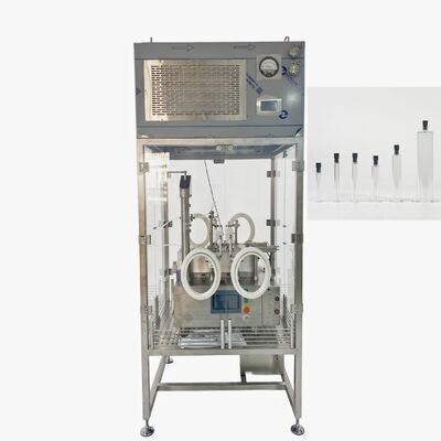 Macchina riempitrice per flaconcini e siringhe preriempite da banco con cappa a flusso laminare